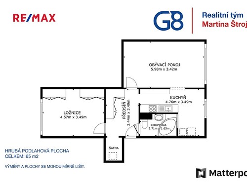 Prodaný byt 2+1 65 m²