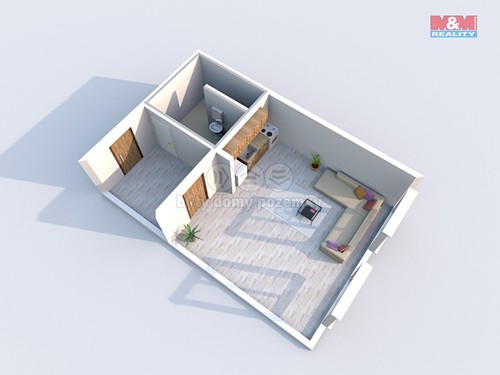 Prodaný byt 1+kk 32 m²