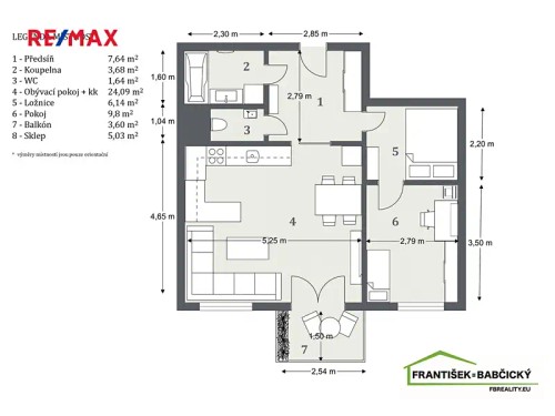 Prodaný byt 2+kk 58 m²