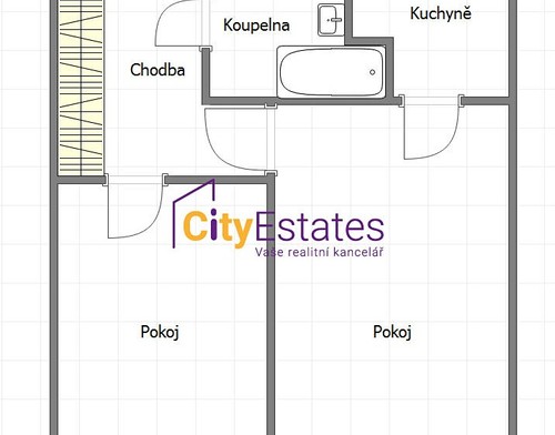 Prodaný byt 2+kk 42 m²