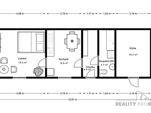 Prodaný dům 45 m², pozemek 166 m²