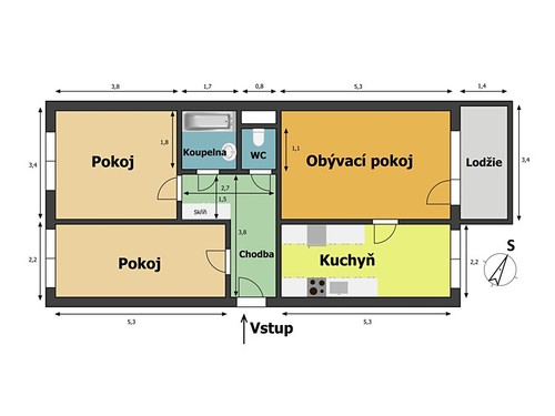 Prodaný byt 3+1 66 m²