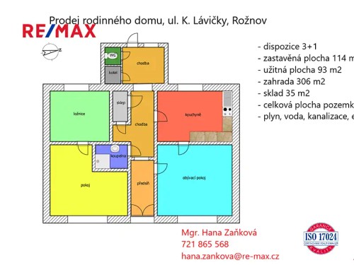 Prodej domu 93 m², pozemek 455 m²