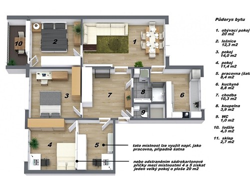 Prodaný byt 4+1 90 m²