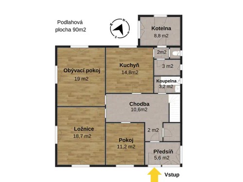 Prodaný dům 90 m², pozemek 1708 m²