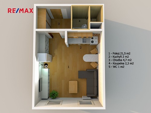 Prodaný byt 1+kk 32 m²