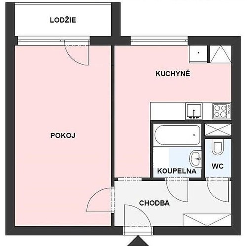 Prodaný byt 1+1 42 m²
