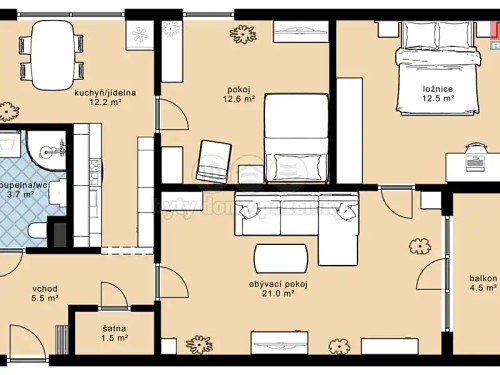 Prodaný byt 3+1 69 m²