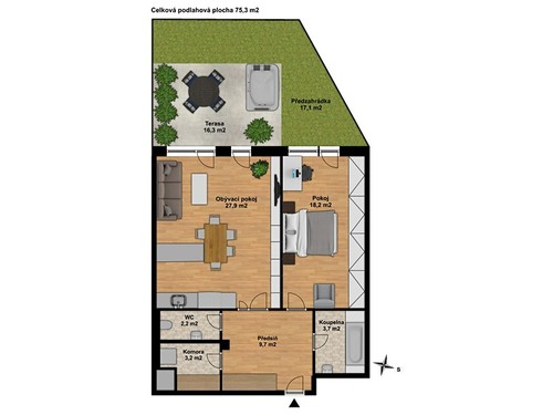 Prodaný byt 2+kk 75 m²
