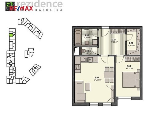 Prodaný byt 2+kk 59 m²