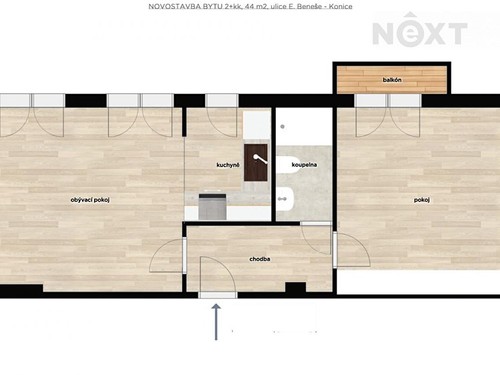 Prodaný byt 2+kk 40 m²