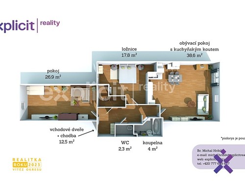 Prodaný byt 3+kk 107 m²
