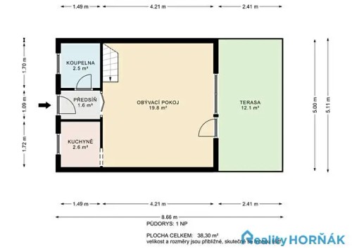 Prodaná chata 77 m², pozemek 100 m²