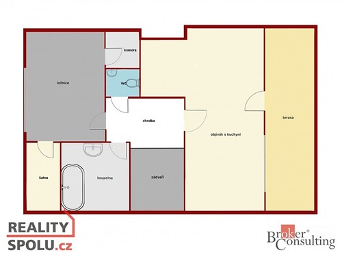 Prodaný byt 2+kk 74 m²