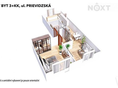Prodaný byt 3+kk 56 m²