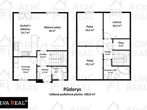 Prodaný dům 100 m², pozemek 209 m²