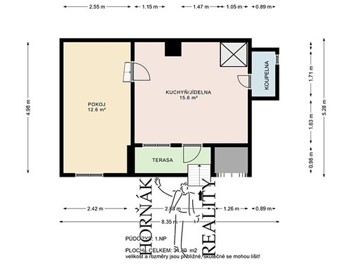 Prodaná chata 72 m², pozemek 432 m²