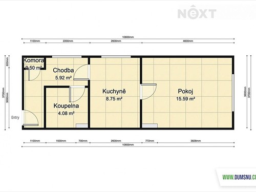 Prodaný byt 1+1 34 m²