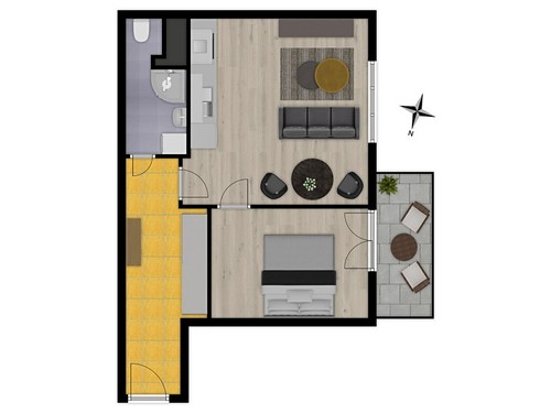 Prodaný byt 2+kk 43 m²