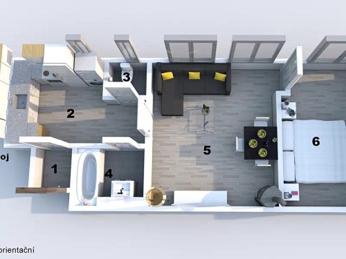 Prodej bytu 2+1 49 m²