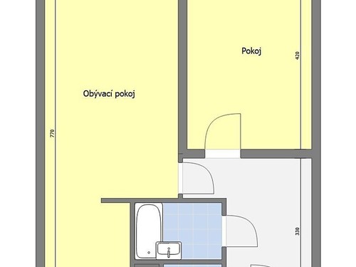 Prodaný byt 2+kk 43 m²