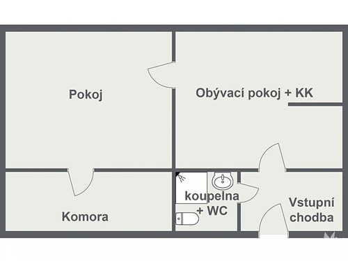 Prodaný byt 2+kk 40 m²
