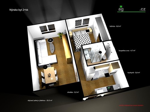 Prodaný byt 2+kk 42 m²