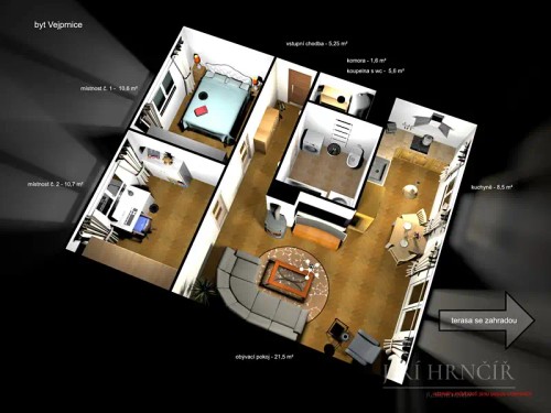 Prodej bytu 3+kk 67 m²