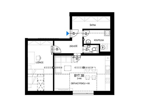 Prodaný byt 2+kk 67 m²