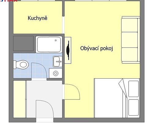Prodaný byt 1+kk 29 m²