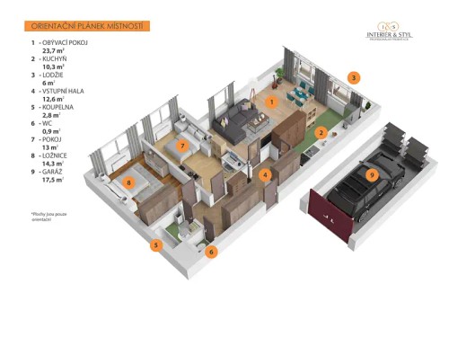 Prodej bytu 3+kk 85 m²