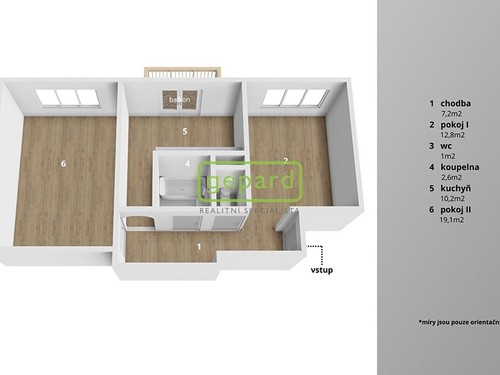 Prodaný byt 2+1 49 m²