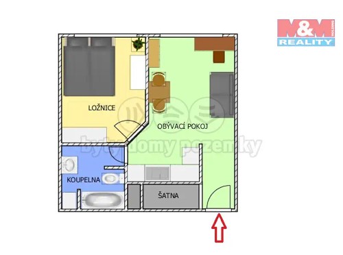 Prodaný byt 2+kk 40 m²