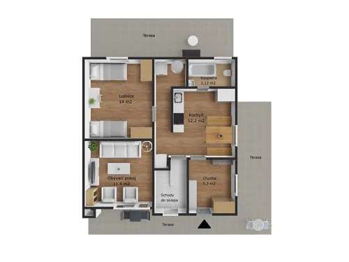 Prodej chaty 56 m², pozemek 450 m²