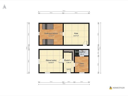 Prodaná chalupa 53 m², pozemek 64 m²
