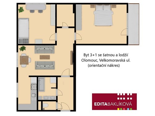 Prodaný  byt 3+1 75 m²