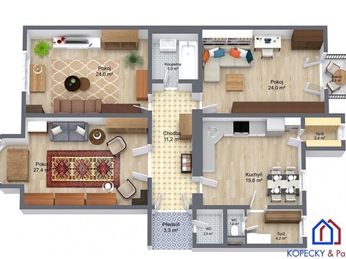 Prodaný byt 3+1 124 m²