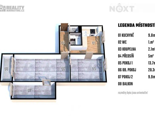 Prodaný byt 3+1 64 m²