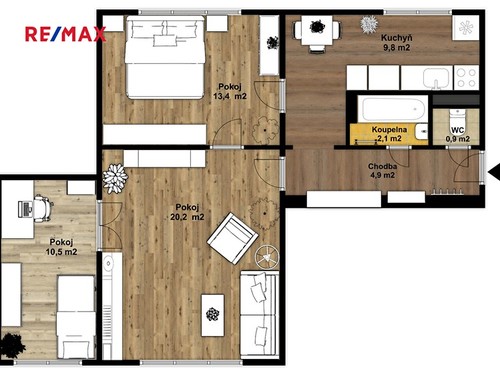 Prodaný byt 3+1 62 m²