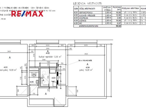 Prodaný byt 2+1 52 m²