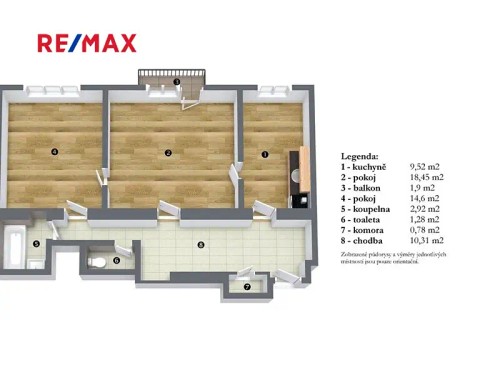 Prodej bytu 2+1 59 m²