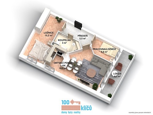 Prodaný byt 2+1 54 m²