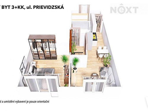 Prodaný byt 3+kk 56 m²
