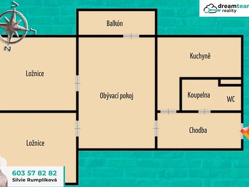 Prodaný byt 3+1 61 m²