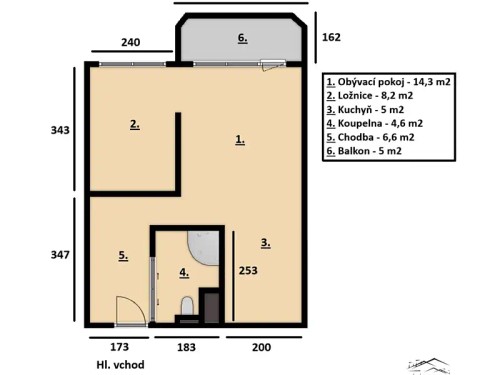 Prodaný byt 2+kk 42 m²