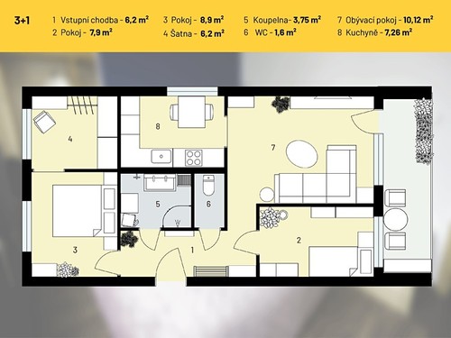Prodaný byt 4+1 61 m²