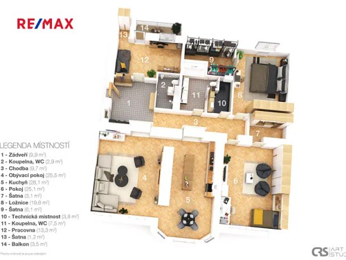Prodaný byt 4+kk 156 m²