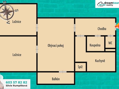 Prodaný byt 3+1 61 m²