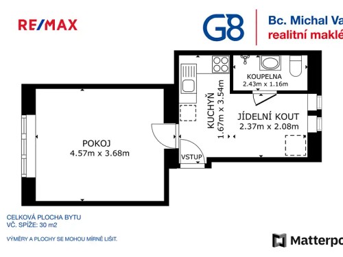 Prodaný byt 1+1 28 m²