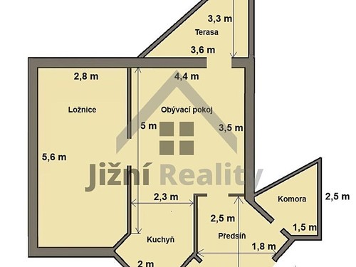 Prodaný byt 2+kk 49 m²